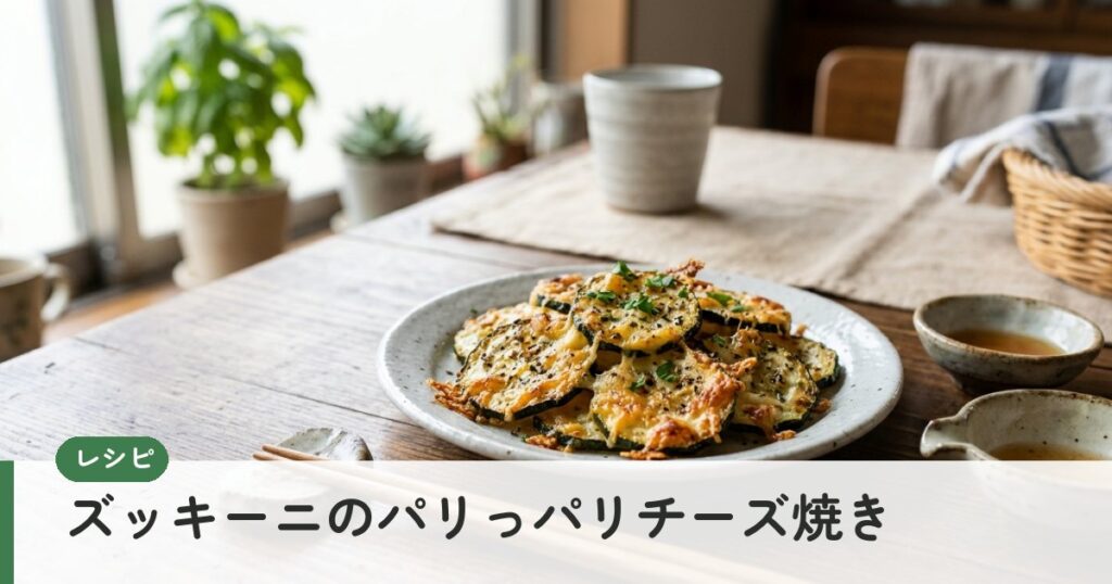 ズッキーニのパリっパリチーズ焼き