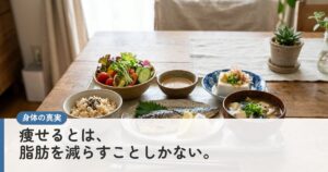 痩せるとは、脂肪を減らすことしかない。
