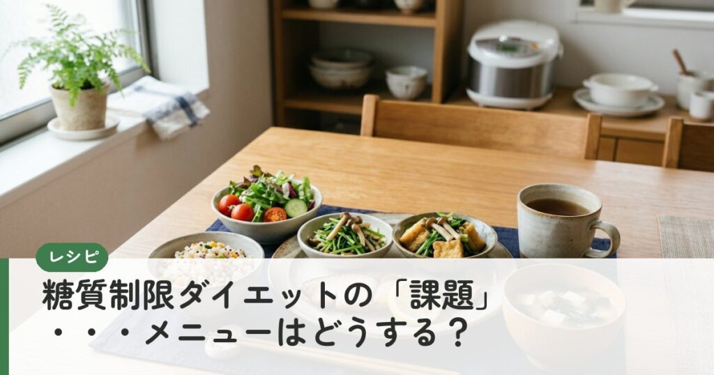 糖質制限ダイエットの「課題」・・・メニューはどうする？