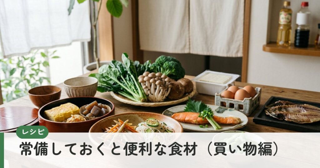 常備しておくと便利な食材（買い物編）