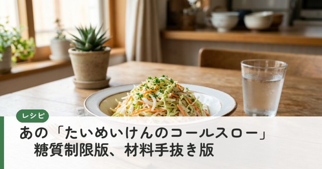 あの「たいめいけんのコールスロー」　糖質制限版、材料手抜き版